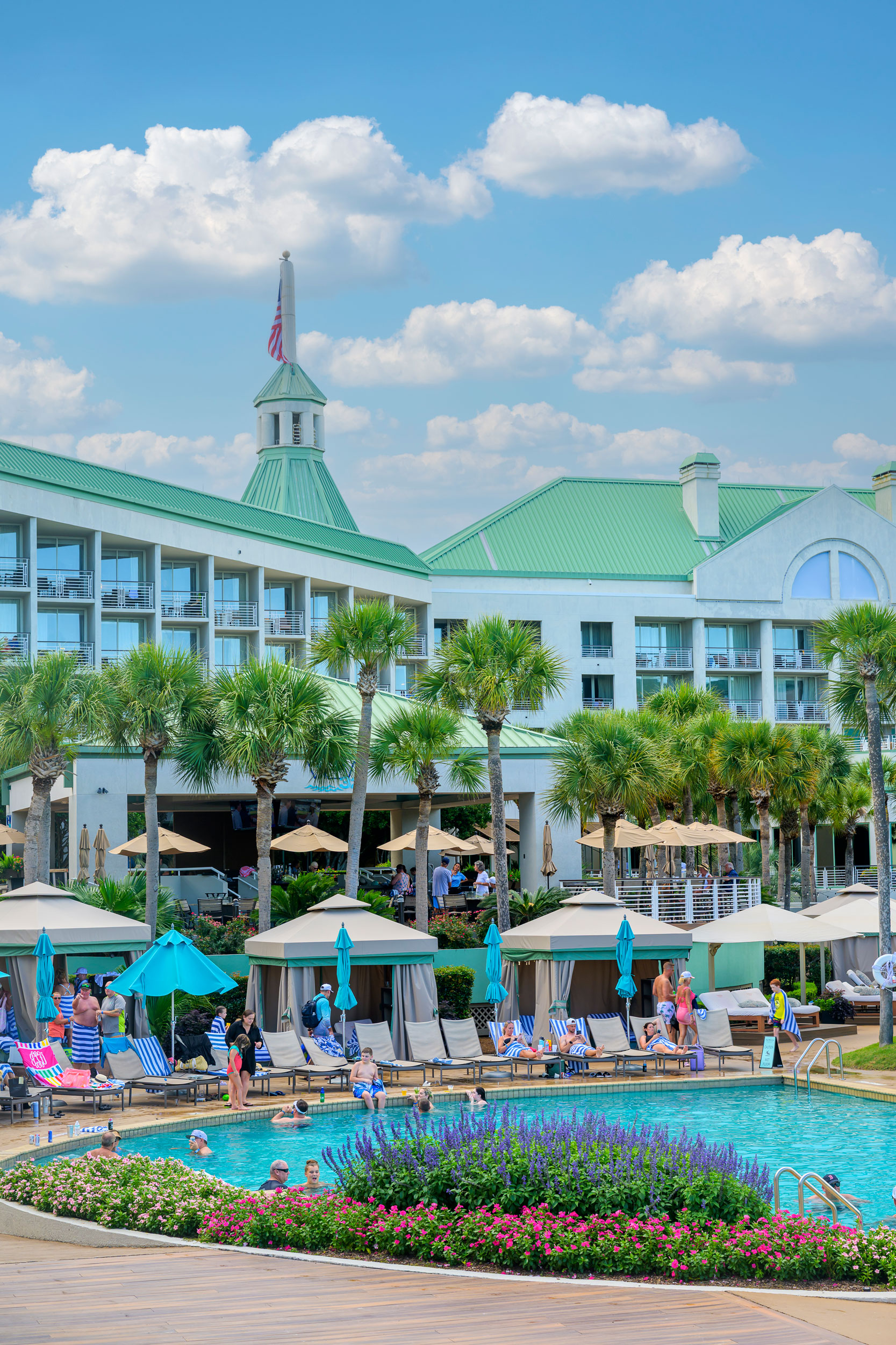 Guests relaxing at a beachside family retreat in Hilton Head