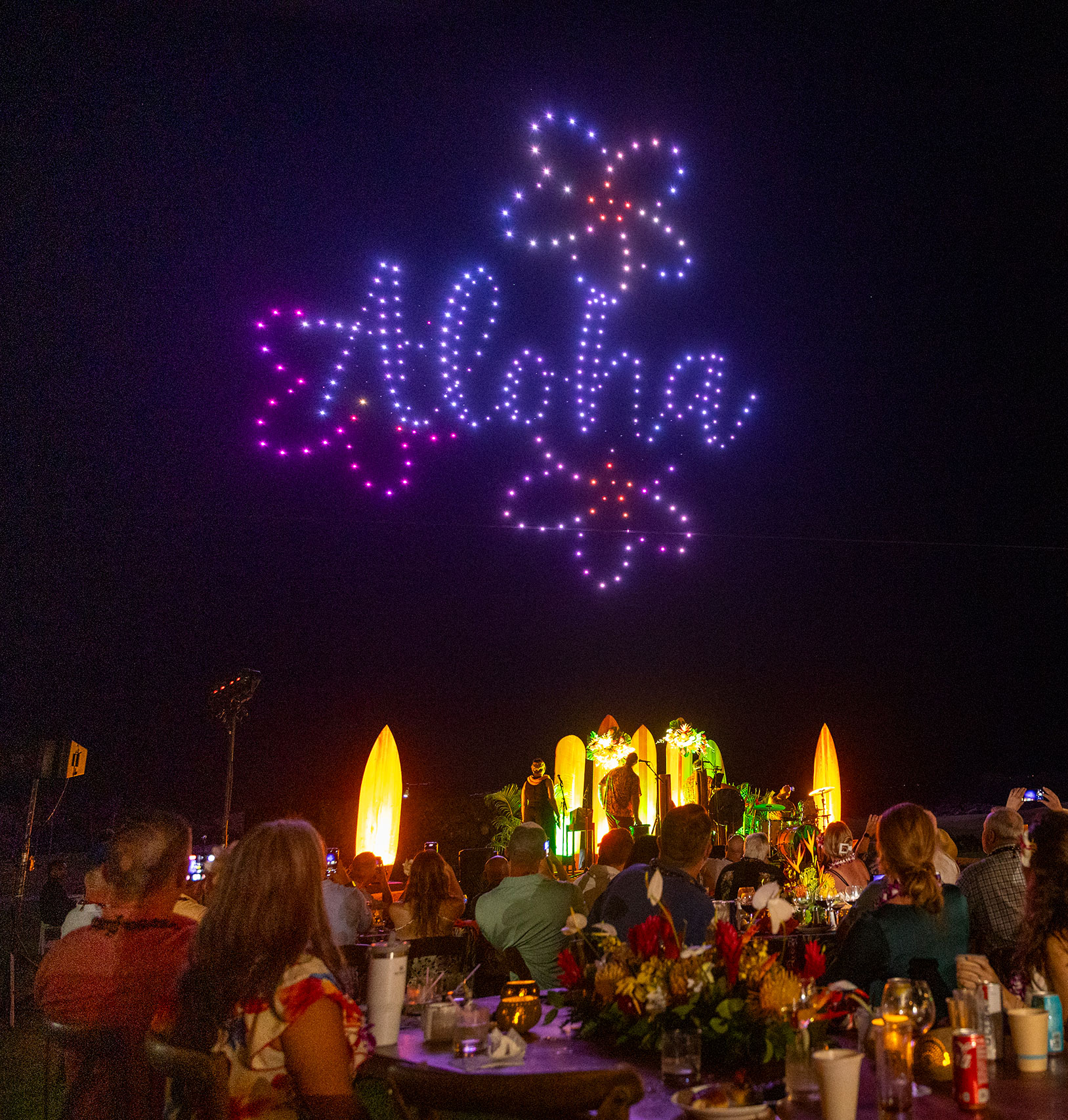 Welcome dinner reception at an incentive travel destination